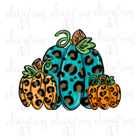 Colorful Leopard Pumpkins