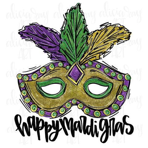 Happy Mardi Gras Mask