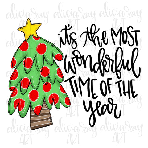 Whimsical Christmas Tree With Quote