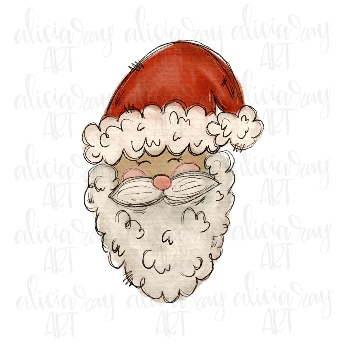 Light Skin Santa Claus – Alicia Ray Art