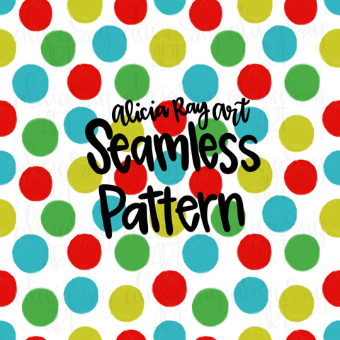 Christmas Polka Dots Seamless Pattern