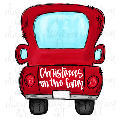 Christmas On The Farm Truck (blank)