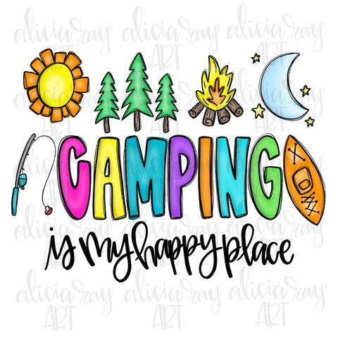 Camping Is My Happy Place Girly