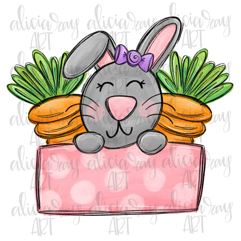 Easter Bunny Name Plate - Girl
