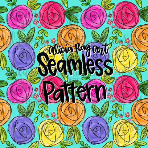 Colorful Florals Seamless Pattern