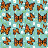 Monarch Butterfly Seamless Pattern
