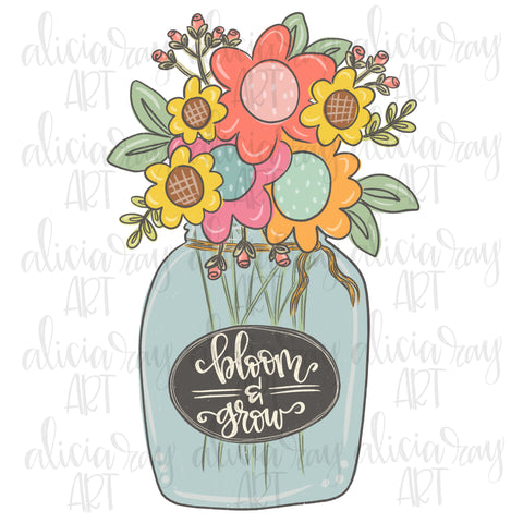 Bloom and Grow Flower Jar