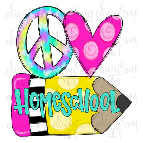Peace Love Homeschool - Girl