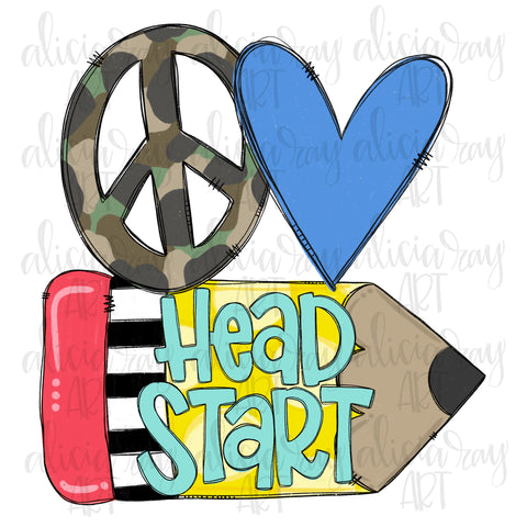 Peace Love Head Start - Boy