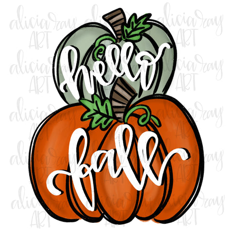 Hello Fall Pumpkin Stack