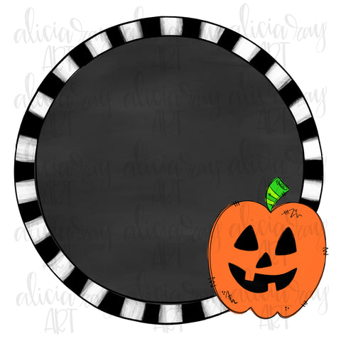 Boy Jack-o-lantern Halloween Frame