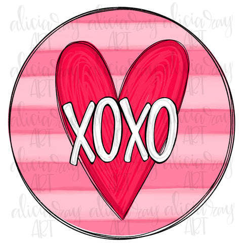 XOXO Heart with background