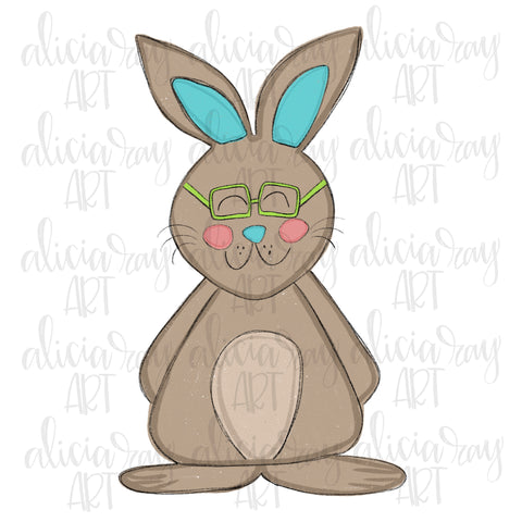 Boy Bunny with glasses (full)