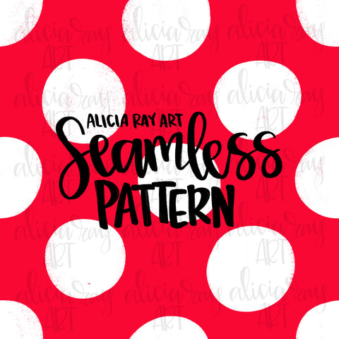 Red With White Polka Dots Seamless Pattern