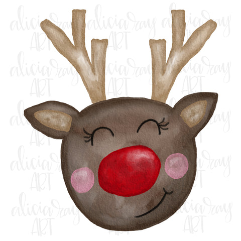 Watercolor Reindeer