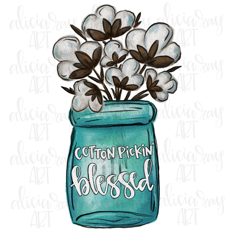 Cotton Pickin' Blessed Jar Of Cotton