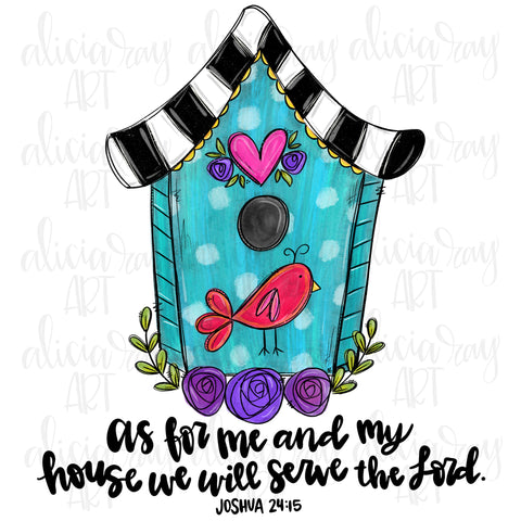 Whimsical Birdhouse With Bible Verse