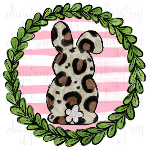 Leopard Bunny Wreath
