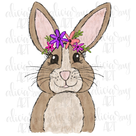 Girl Painted Bunny Rabbit