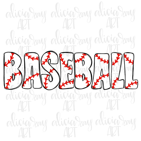 Baseball doodle word