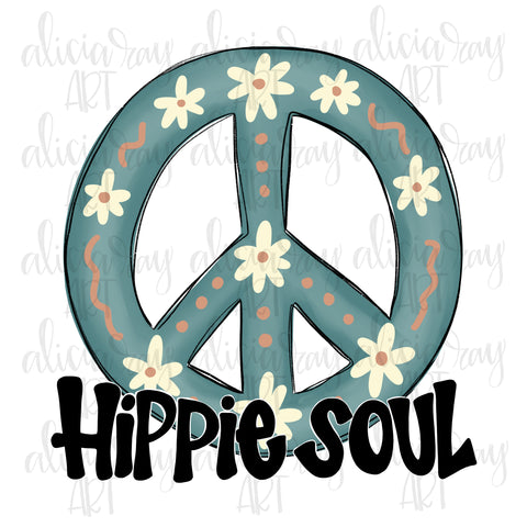 Hippie Soul Floral Peace Sign