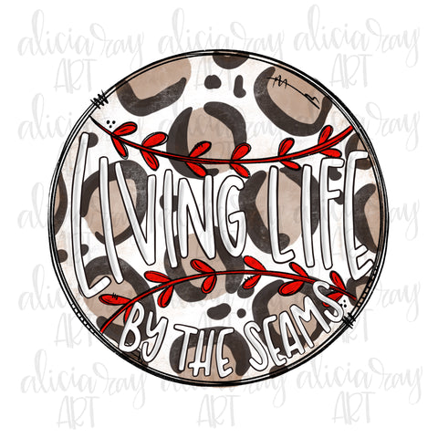 Living Life By The Seams Baseball Leopard