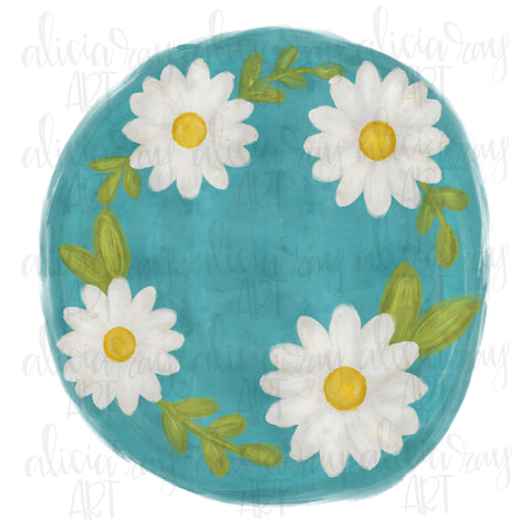 Painted Daisy Floral Background