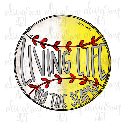 Living Life By The Seams Half Baseball Half Softball