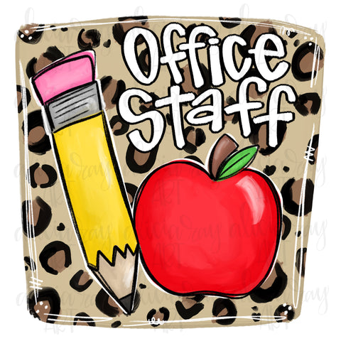Office Staff Leopard Pencil Apple