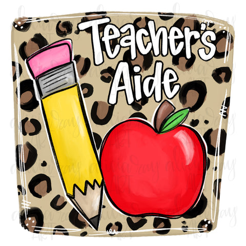Teacher's Aide Leopard Pencil Apple