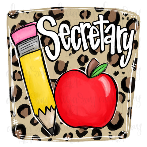 Secretary Leopard Pencil Apple