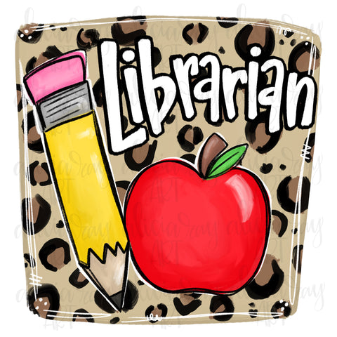 Librarian Leopard Pencil Apple