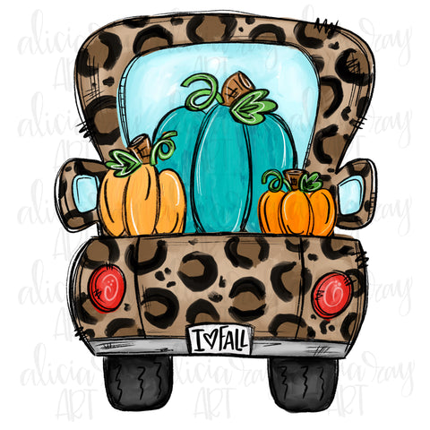Leopard Pumpkin Truck