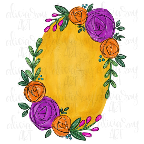 Fall Floral Frame