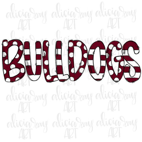 Bulldogs - Maroon and White