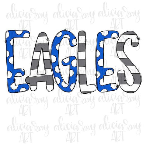 Eagles Blue and Gray