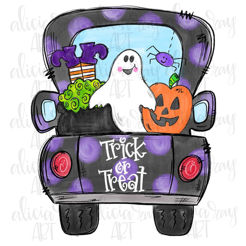 Ghost Halloween Truck