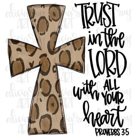 Leopard Cross with Proverbs Bible Verse