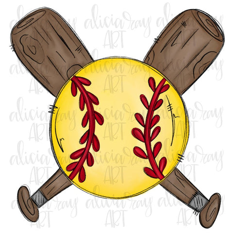 softball bat drawing