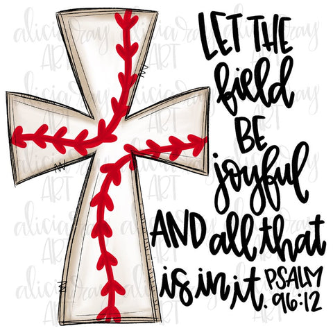 Baseball Cross With Bible Verse