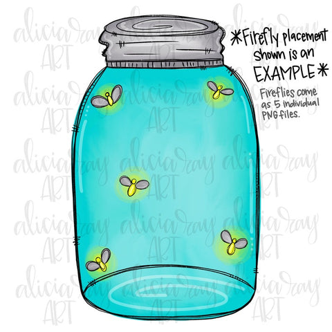 firefly in jar clipart