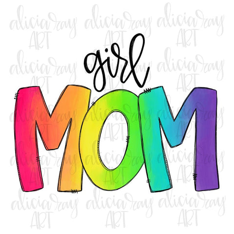 Girl Mom (blank rainbow)