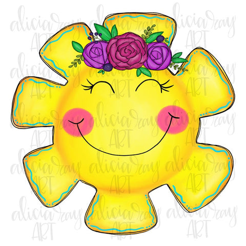 Sunshine with flower crown
