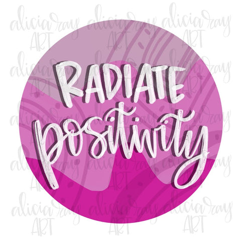 Radiate Positivity Pink Abstract Circle