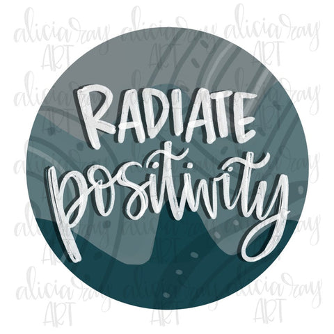 Radiate Positivity Navy Abstract Circle