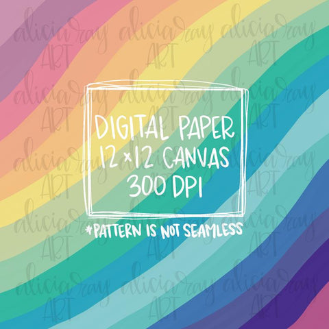 Rainbow Lines Digital Paper