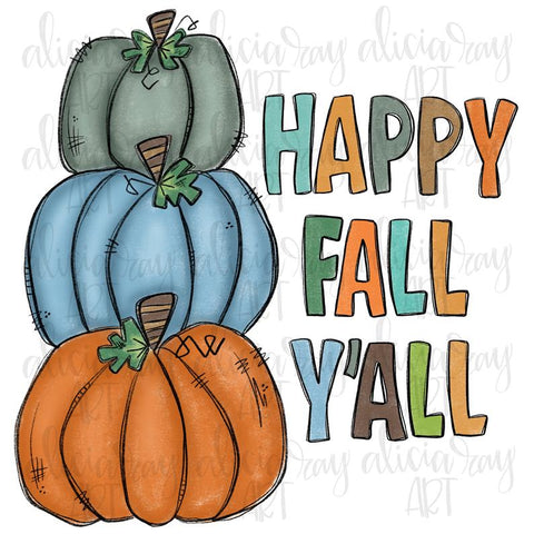 Happy Fall Y'all Pumpkins Boy