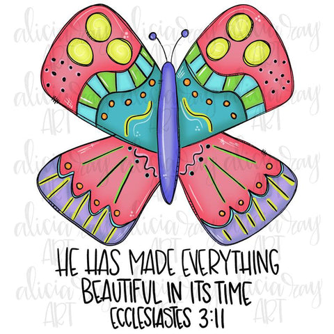 Butterfly with bible verse