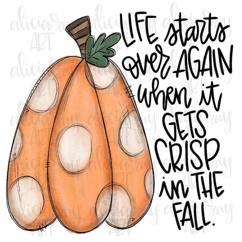 Polka Dot Pumpkin with quote