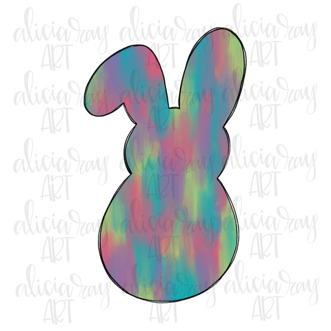 Paint Stroke Girl Bunny